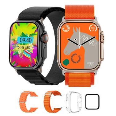 Imagem de Smartwatch Serie 9 W69 Ultra Mini Relogio Inteligente C/2 Pulseiras Case Android iOS Bluetooth Nf-Unissex