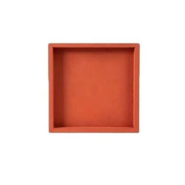 Imagem de Prato de Flores Bandeja de drenagem para pires de plantas de estilo simples, palete de vaso de flores de cimento de imitação para sala de estar e varanda Vaso(Orange,XXX-Large)