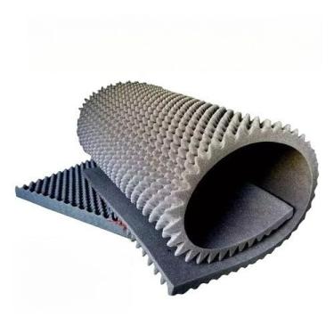 Imagem de Colchão Casal Pillow Top Casca de Ovo Ortopédico Anti-Escaras D20 Cinza Alívio de Pressão e Conforto Extra