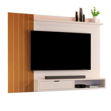 Imagem de Painel para TV JB 5001 1 Porta Off White/Nature - JB Bechara