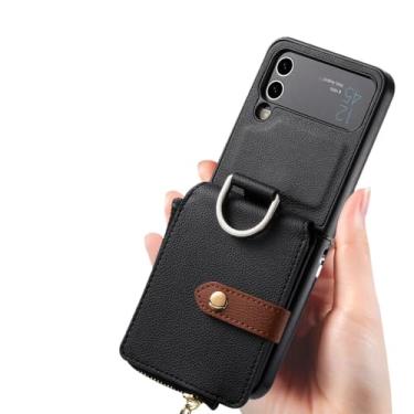 Imagem de Melhor capa carteira portátil de proteção para Samsung Galaxy Z Flip 5 4 5G Flip4 Flip5 Flip3 Flip2 Flip 3 2 5G Acessórios de telefone, preto, para Samsung z flip 5