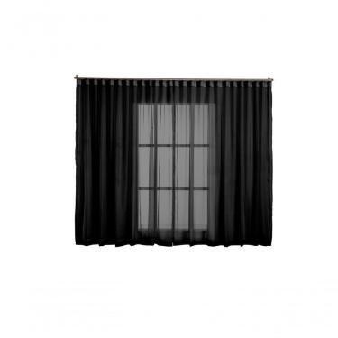 Imagem de Cortina Voil Tecido 2,80x2,30 Para Trilho Suíço preto