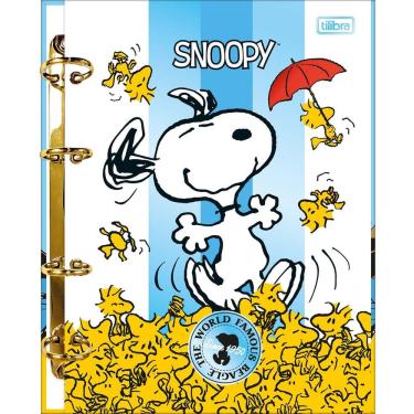 Imagem de Tilibra - Caderno Argolado Cartonado Colegial Snoopy 80 Folhas- Modelo 2026