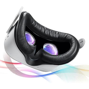 Imagem de SAQICO Face Pad & Face Cover Cushion Replacement Compatible with Oculus/Meta Quest 2 -VR Accessories Facial Interface Bracket Foam Soft Silicone & Comfortable Leather Sweat-Proof Anti-Leakage Nose Pad