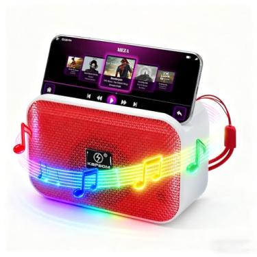 Imagem de Caixa de Som Portátil RGB Bluetooth de 10 W, Som Estéreo, Pequena Caixa de Som Sem Fio Para Ambientes Externos, Bateria de 4 Horas,Caixa de Som Sem Fio Ideal Para Viagens, Banho, Festas e Casa