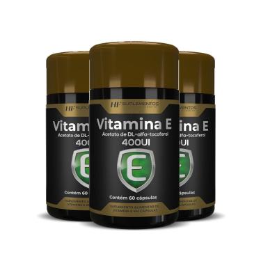 Imagem de 3X VITAMINA E 400UI ALFA TOCOFEROL 60 CAPS HF SUPLEMENTOS-Unissex
