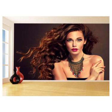 Imagem de Papel De Parede 3D Salão De Beleza Corte Cabelo 3,5M Slb27 - Você Deco