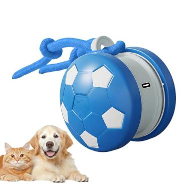 Imagem de Bolas de brinquedo para gatos, bola rolante inteligente – brinquedos recarregáveis para gatos interativos com corda traseira | para gatinhos, brincadeiras internas, exercícios, enriquecimento, alívio