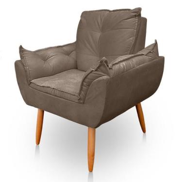 Imagem de Poltrona Opala para Sala e Quarto Suede - LH Decor - Los Hermanos Deco