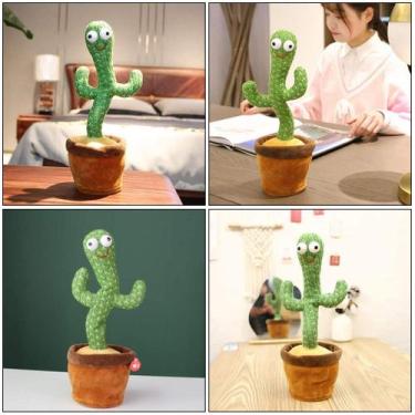 Imagem de Brinquedo Infantil Criança TikTok Cacto Dançante Luminoso Pelúcia 120 
