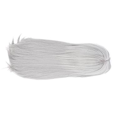 Imagem de Generic Peruca Longa Cinza para Cosplay, Cabelo Liso e Falso para Mulheres, Dramatização de Festa de Halloween, Comprimento de 29,9 Polegadas, 1 X Peruca Longa