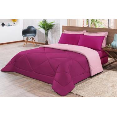 Imagem de Kit Edredom Casal Padrão Size 6 Peças Pérola - DAVY ENXOVAIS, Pink/Ros