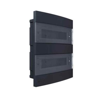 Imagem de Cd De Embutir Para Disjuntor 28 Din - 24 Ul Preto - Espaço Para 24 Disjuntores Monopolar