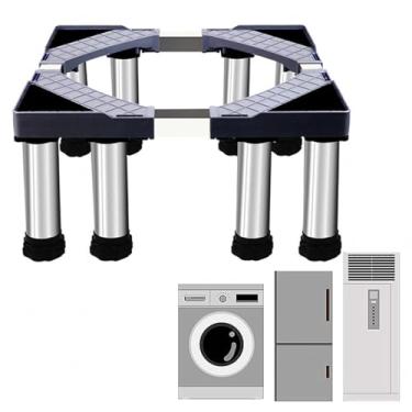 Imagem de Suporte de base para máquina de lavar roupa 28 de largura universal 30 pés fortes ajustável suporte de geladeira pedestal base multifuncional para aumentar 9,9-24,9 cm 10-25 cm altura, Grey8Foo