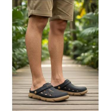 Imagem de Sandália Ortopédica Boaonda Adventure Super Leve  Conforto, Preto, Beg