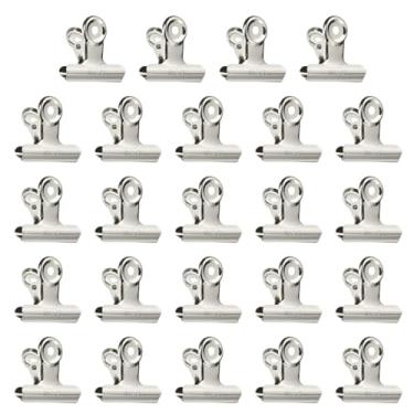 Imagem de PATIKIL Pacote com 24 clipes de metal, grampos de papel mini fichário acessórios de prancheta de cortiça clipes de jacaré para artesanato arquivos pendurados recibo escritório casa, 3,8 cm