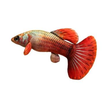 Imagem de Brinquedo De Pelúcia Guppy Simulado Realista 40/60CM, Boneco De Peixe 