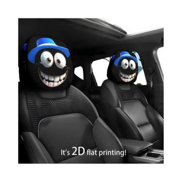 Imagem de Capa De Almofada Para Carro Com Rosto Sorridente, 2 Peças, Macia, Conf