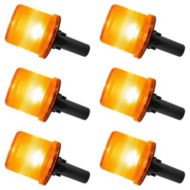 Imagem de Sinalizador Solar Viario Kit 6 Uni Cone Sinalizacao Transito Obra Rodovia Emergencia Acidente Seguranca Pista