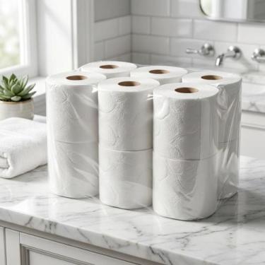 Imagem de Papel Higiênico Folha Dupla 12 Rolos 30m Neutro - Congratulations Stor