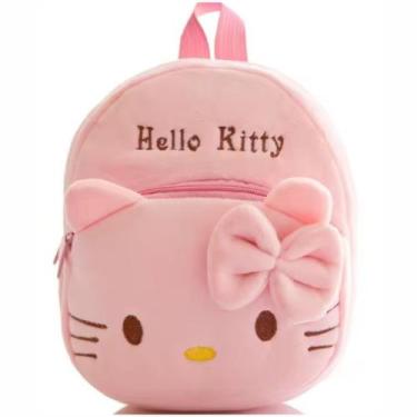 Imagem de Mochila Bolsa Escolar Pelúcia Infantil Criança Hello Kitty - 000005944