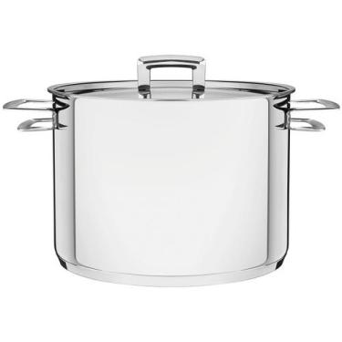 Imagem de Caldeirão Inox Tramontina 7,7L Fundo Triplo com Tampa 24cm Brava, 7,7L
