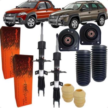 Imagem de Kit Amortecedor Coxim Batente Dianteiro Palio Weekend Strada Adventure