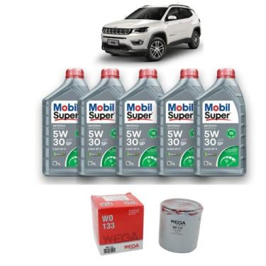 Imagem de Troca De Óleo Jeep Compass 2.0-5l 5w30 Mobil+filtro De Óleo