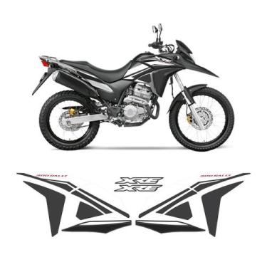 Imagem de Kit Adesivos Carenagem Honda XRE 300 Rally Branco - Resitank