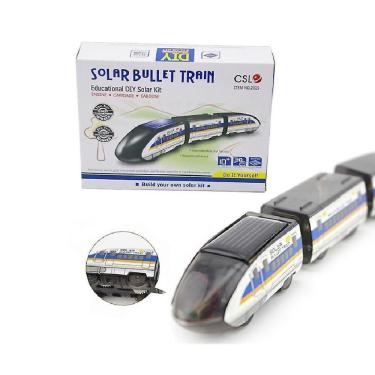 Imagem de Kit Educativo de Robótica Trem Solar com Painel Solar DIY Peças Mecânicas e Eletrônicas