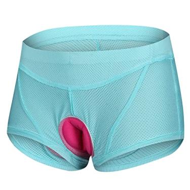Imagem de Cuecas de ciclismo femininas de gel 3D acolchoadas bermudas de bicicleta calcinhas de ciclismo