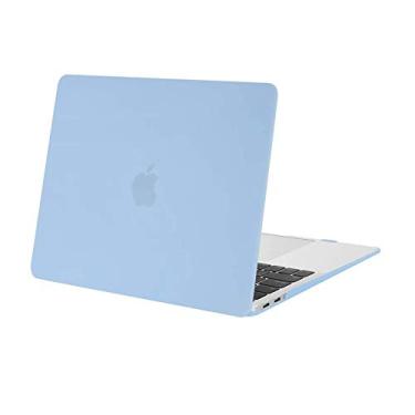 Imagem de MOSISO Capa compatível com MacBook Air de 13 polegadas 2022 2021 2020 2019 2018 versão A2337 M1 A2179 A1932 Touch ID, capa rígida de plástico compatível com MacBook Air de 13,3 polegadas, azul arejado