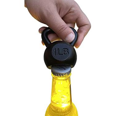 Imagem de Abridor de garrafa de 500 g - Em forma de kettlebell - Abridor de garrafas exclusivo e funcional para fãs de academia e entusiastas de fitness
