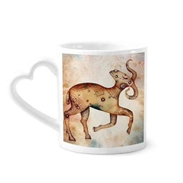 Imagem de Caneca do zodíaco da constelação de Áries de março de abril copo de coração de vidro