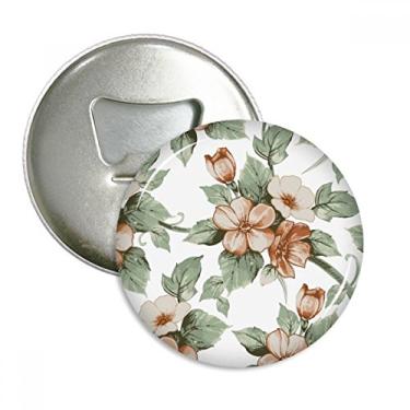 Imagem de Elegante abridor de garrafas decorativo de flores de vime com ímã de geladeira emblema multifuncional