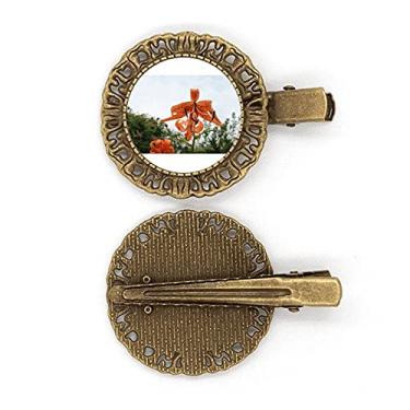 Imagem de Orange River Lily Art Deco Presente, Fashion Hairpin Headdress Broche Clipe de cabelo Presilha