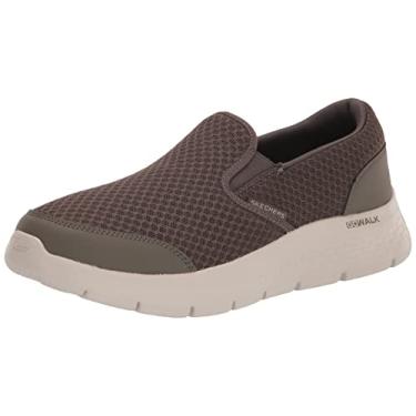 Imagem de Skechers Tênis masculino Gowalk Flex-Athletic sem cadarço casual com espuma resfriada a ar, Cáqui 2, 38