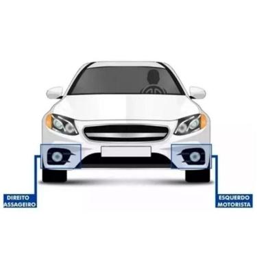 Imagem de Par Moldura Grade Farol Milha Siena 2012 Preto