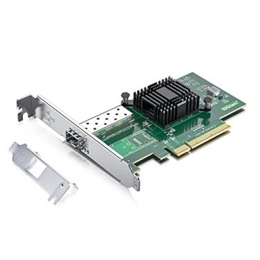Imagem de Placa de rede H!Fiber 10Gb SFP+ PCI-E NIC, compare com Intel X520-DA1 (E10G42BTDA), com chip Intel 82599EN, porta SFP+ única, PCIe X8, adaptador de rede Ethernet LAN compatível com