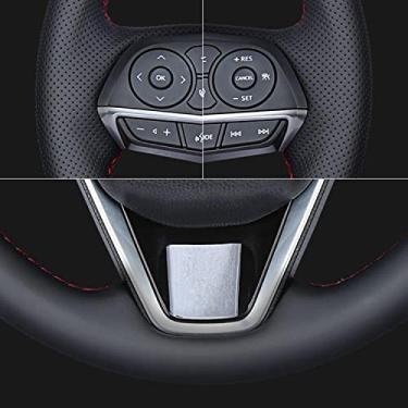 Imagem de ZIRIA Capa de volante de carro de couro bege, para Nissan Teana Altima 2013-2018 X-Trail 2014-2017 Qashqai 2014-2017 Rogue
