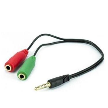 Imagem de Cabo Adaptador P3 Fêmea Para 2 P2 Macho Fone E Microfone - Bc Bora Col