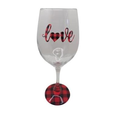 Imagem de Taça Love Namorados Casal Personalizada Vinho Vermelha 490Ml - Meta At