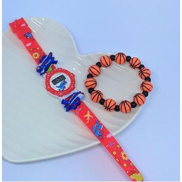 Imagem de Kit Relógio Infantil Digital Menino Disney Desenho Super Heróis Carro 