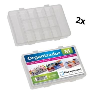 Imagem de Kit 2 Caixas Box Oganizadora C/ 14 Divisórias Porta Costura - Paramoun