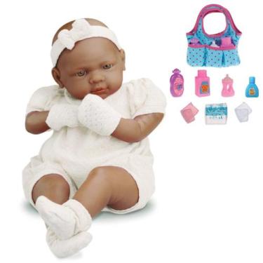 Imagem de Boneca Bebê Real Negra Realista Reborn 42cm C/ Bolsinha Baby - Roma
