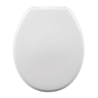 Imagem de Assento Almofadado Astra Branco para Vaso Convencional Oval Tampa Vaso