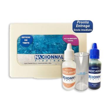 Imagem de Kit Medidor Alcalinidade Para Análise Água de Piscinas Estojo Nacionna