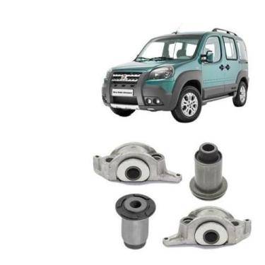 Imagem de Kit Bucha Bandeja Dianteira Doblo Adventure 2002 2003 2004 - Grazzimet