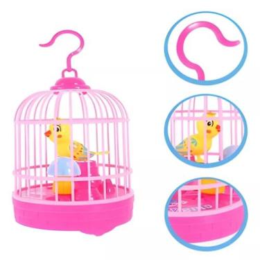 Imagem de Passarinho Cantor Brinquedo Interativo Para Decoração Gaiola De Pássar
