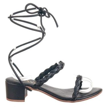 Imagem de Sandalia Gladiadora com Amarracao 2 em 1 Cazzani, 34, Feminino, Preto